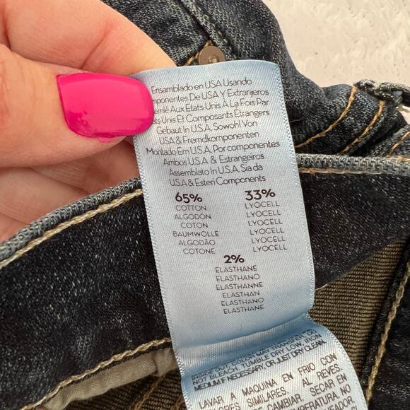 Mother The Pixie Dropout Button Fly Denim Jeans Distressed Size 24 Edgy Grunge - Picture 10 of 16